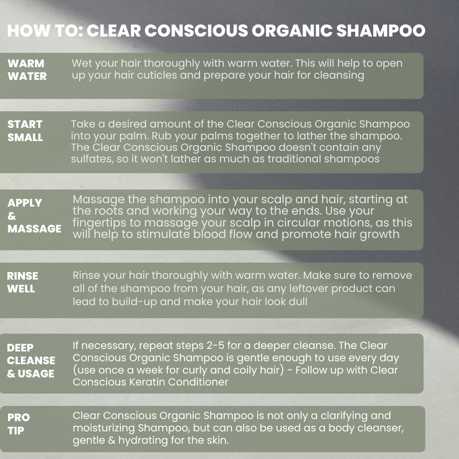 Clear Conscious Organic Shampoo